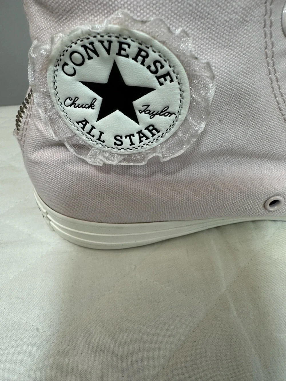 Converse CT All Star XX Hi Top Sneakers Light Pink A11157C Size 10 New Lace Zip - Picture 3 of 11